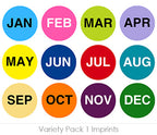 1-1/2" Round Month Labels | 288 Labels/Kit