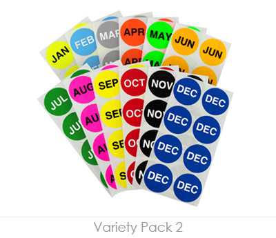 1-1/2" Round Month Labels | 288 Labels/Kit
