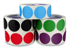 1-1/2" Permanent Round Color-Code Dot Inventory Labels: 500/Roll