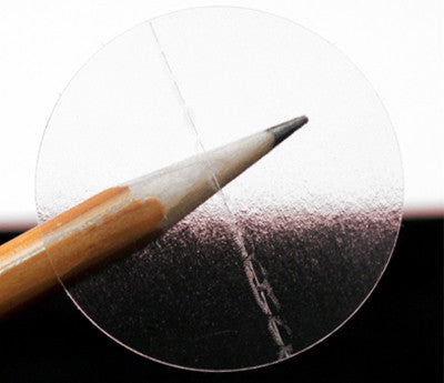 1-1/2" Crystal Clear Wafer Seals: 1,000/Roll - Pef. & Non-Perf.