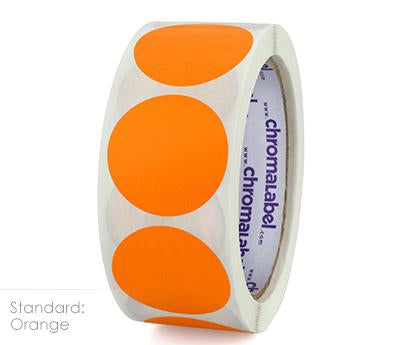 1-1/2" Removable Color-Code Round Dot Inventory Labels: 500/Roll