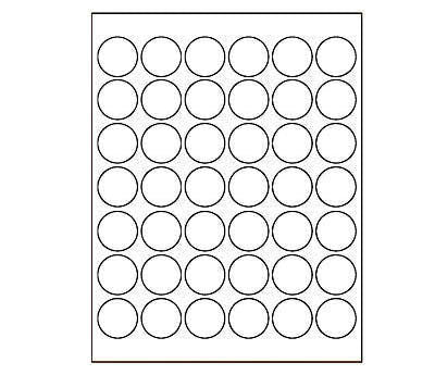 1-1/4" Printable Round Labels, Assorted Fluorescent Colors: 1,050/Pack