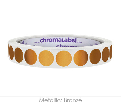 1/2" Permanent Round, Color-Code Dot Stickers: 1,000/Roll