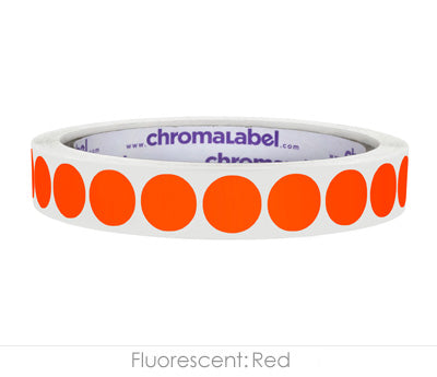 1/2" Permanent Round, Color-Code Dot Stickers: 1,000/Roll