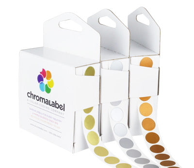 1/2" Permanent Round Color-Code Dot Kit (Metallic): 3,000/Kit