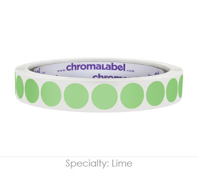 1/2" Permanent Round, Color-Code Dot Stickers: 1,000/Roll