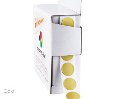 1/2" Removable Round, Color-Code Dot Stickers: 1,000/Box