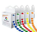 1/2" Removable Round Color-Code Dot Variety Kit (Standard): 5,000/Kit