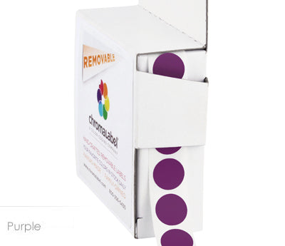 1/2" Removable Round, Color-Code Dot Stickers: 1,000/Box