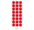 1/2" Removable Round, Color-Code Dots: 1,200/Pack