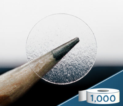 1/2" Crystal Clear Dot Stickers: 1,000/Roll