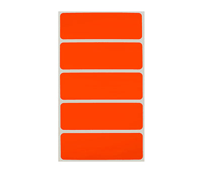 1" x 3" Rectangular Inventory Label Kit (Fluorescent): 150/Pack