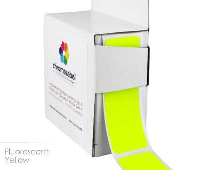 1" x 3" Color-Code Rectangular Inventory Labels: 250/Box