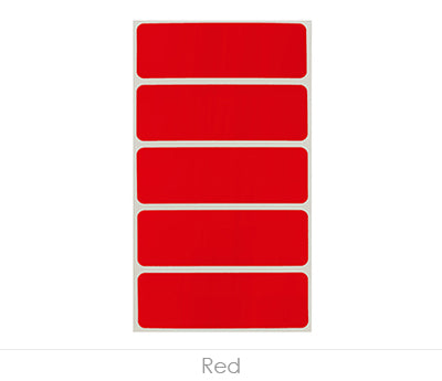 1" x 3" Removable Color-Code Rectangle Label Variety Kit (Primary Colors): 150/Pack