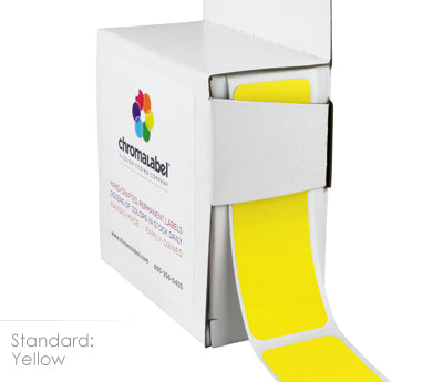1" x 3" Color-Code Rectangular Inventory Labels: 250/Box