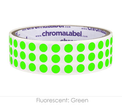 1/4" Permanent Round, Color-Code Dot Stickers: 1,000/Roll