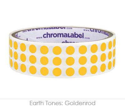 1/4" Permanent Round, Color-Code Dot Stickers: 1,000/Roll