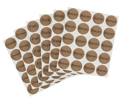 1" True Kraft Paper Dot Stickers: 1080/Pack