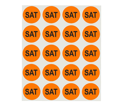 1" Round Day of the Week Labels | 420 Labels/Pack