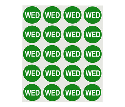 1" Round Day of the Week Labels | 420 Labels/Pack