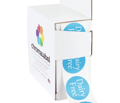 1" Imprinted Food Dots: 500/Box