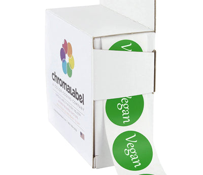 1" Imprinted Food Dots: 500/Box