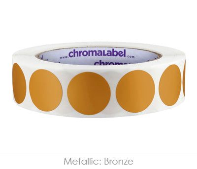 1" Permanent Round, Color-Code Dots: 1,000/Roll