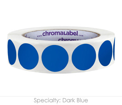 1" Permanent Round, Color-Code Dots: 1,000/Roll