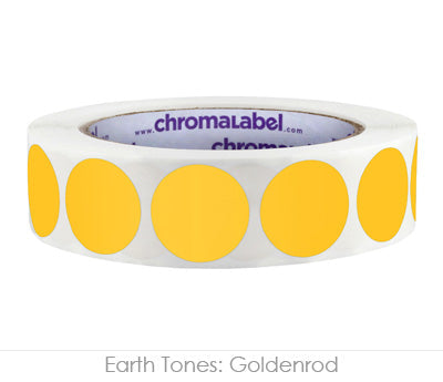 1" Permanent Round, Color-Code Dots: 1,000/Roll