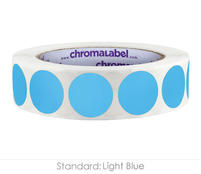 1" Permanent Round, Color-Code Dots: 1,000/Roll