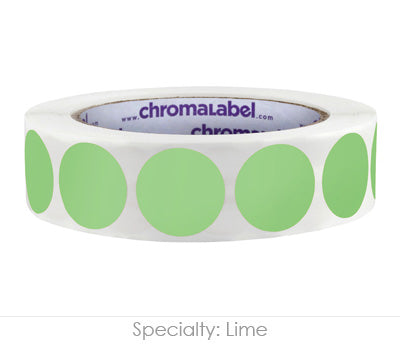 1" Permanent Round, Color-Code Dots: 1,000/Roll