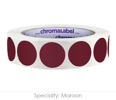 1" Permanent Round, Color-Code Dots: 1,000/Roll