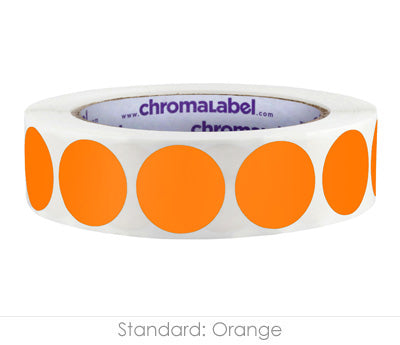 1" Permanent Round, Color-Code Dots: 1,000/Roll