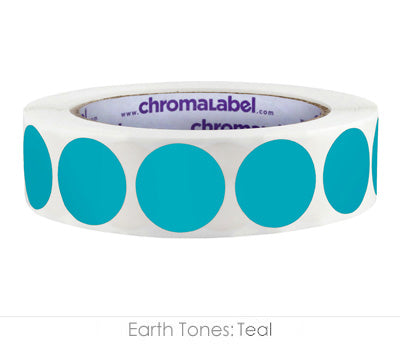 1" Permanent Round, Color-Code Dots: 1,000/Roll