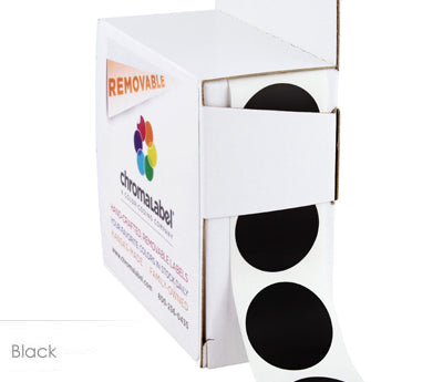 1" Removable Round, Color-Code Dots: 1,000/Box