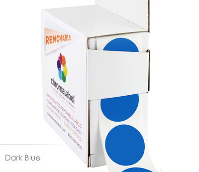 1" Removable Round, Color-Code Dots: 1,000/Box