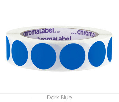 1" Removable Round, Color-Code Dots: 1,000/Roll