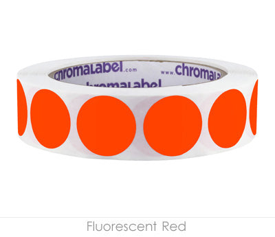 1" Removable Round, Color-Code Dots: 1,000/Roll