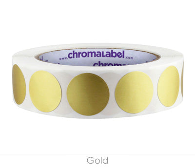 1" Removable Round, Color-Code Dots: 1,000/Roll