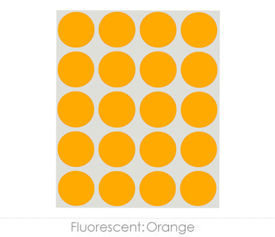 1" Permanent Round, Color-Code Dots: 1,000/Pack
