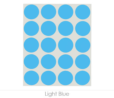 1" Removable Round Color-Code Dots: 1,000/Pack