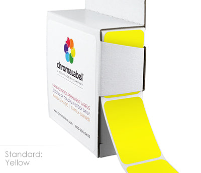 1" x 1-1/2" Color-Code Rectangular Inventory Labels: 250/Box