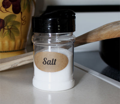 1" x 2" Oval True Kraft Pre-Printed Stickers - 112 Labels/Pack