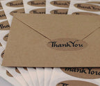 1" x 2" Oval True Kraft Pre-Printed Stickers - 112 Labels/Pack