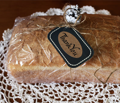 1" x 2" Oval True Kraft Pre-Printed Stickers - 112 Labels/Pack