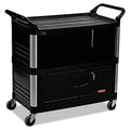 Rubbermaid Xtra Equipment Cart, Plastic, 3 Shelves, 300 lb Capacity, 20.75" x 40.63" x 37.8", Black