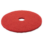 3M Low-Speed Buffer Floor Pads 5100, 20" Diameter, Red, 5/Carton