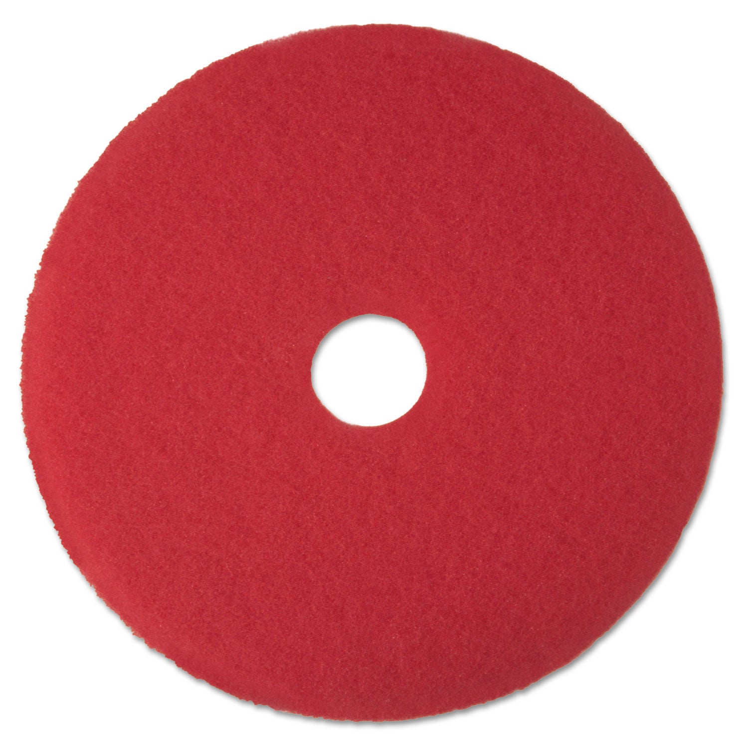 3M Low-Speed Buffer Floor Pads 5100, 14" Diameter, Red, 5/Carton