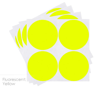 2" Removable Round, Color-Code Dots: 100/Pack