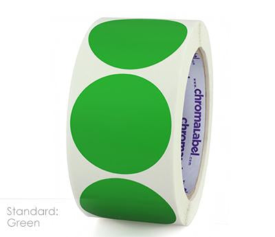 2" Removable Color-Code Round Dot Inventory Labels: 500/Roll